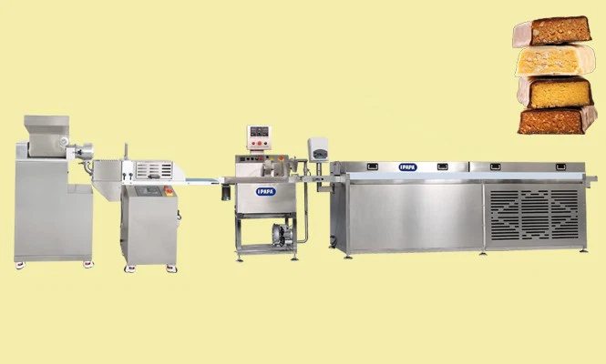 energy bar machine with chocolate enrober and cooling tunnel (2)